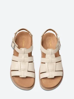 Clarks - Arwell Sun in Cream Leather