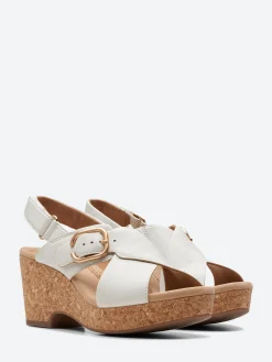 Clarks - Giselle Dove in Off White Leather