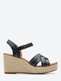 Clarks - Sabina Strap in Black Leather
