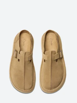 Clarks - Solsbury Mule in Dark Sand Suede