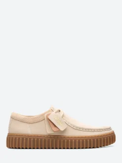 Clarks - Torhill Lo in Ecru Suede