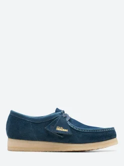 Clarks Originals - Wallabee in Navy and Teal Suede