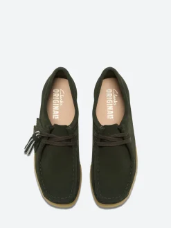 Clarks Originals - Women's Wallabee in Forest Green Suede