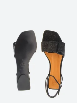 Coclico - Florance Sandal in Black Shimmer Suede