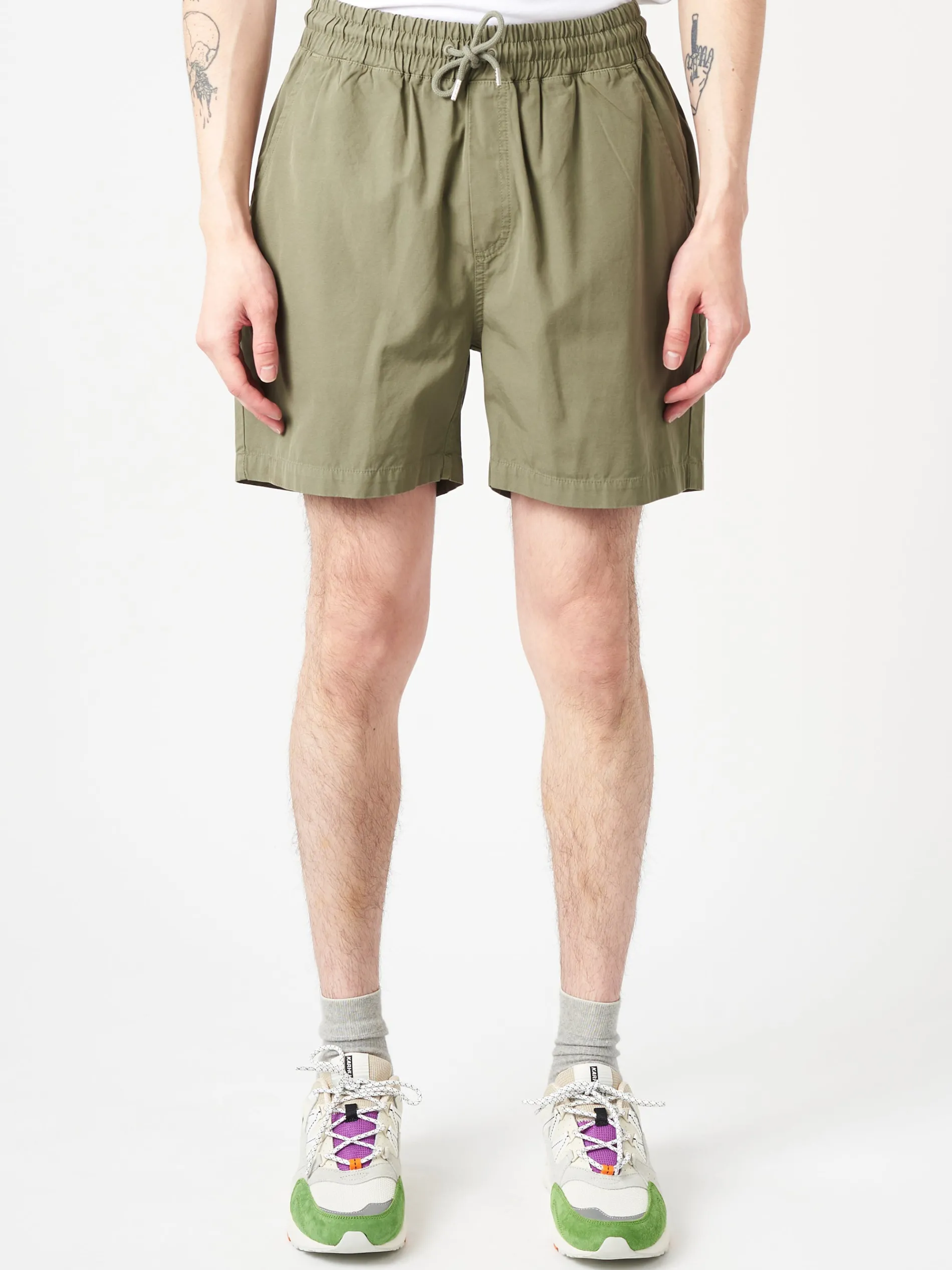 Colorful Standard - Organic Twill Shorts in Dusty Olive