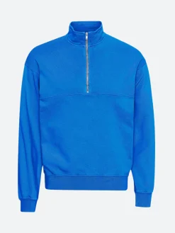 Colorful Standard - Quarter Zip in Pacific Blue