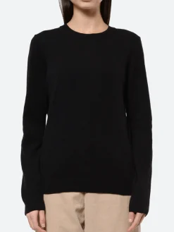 Colorful Standard - W Merino Wool Crew in Deep Black