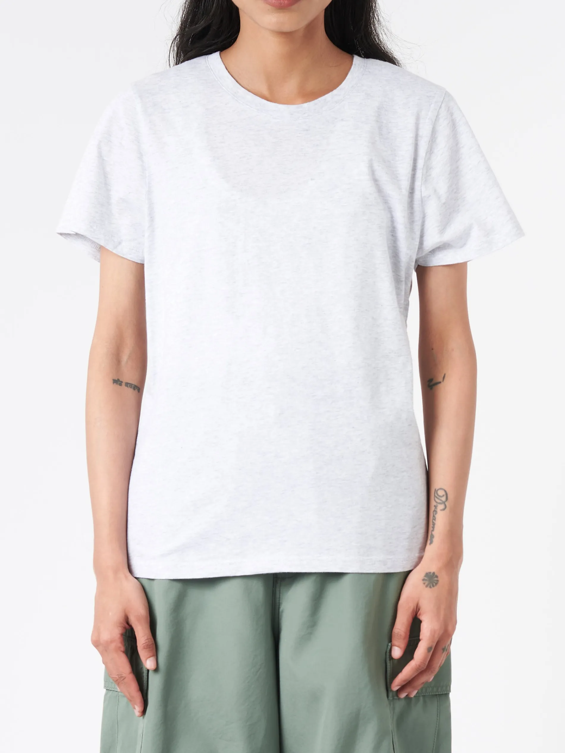 Colorful Standard - Women Light Organic Tee in Snow Melange (Light Grey)