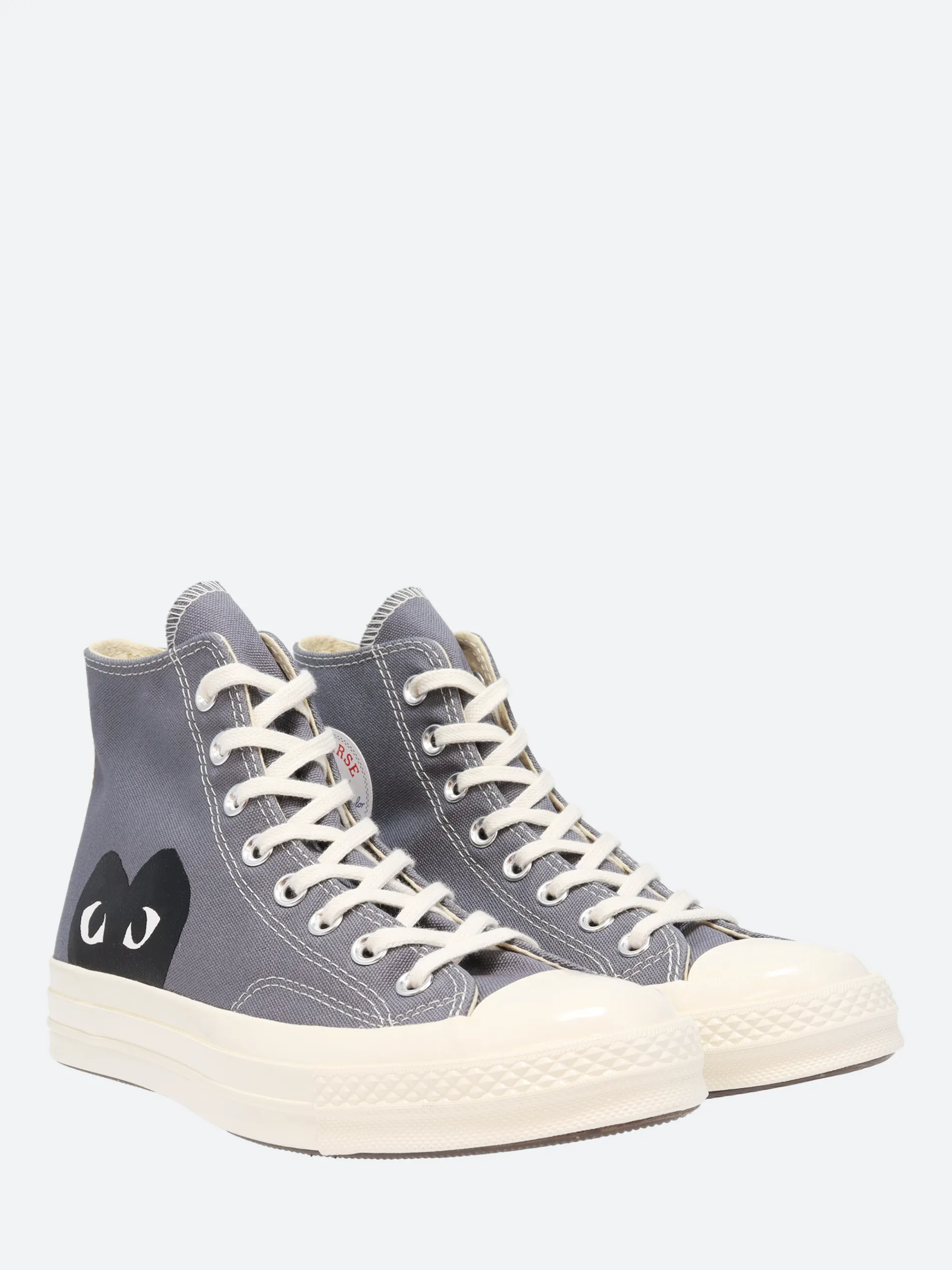 Comme des Garçons PLAY - Black Heart Chuck 70 High Top in Grey