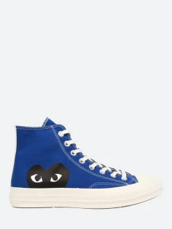 Comme des Garçons PLAY - Black Heart Chuck 70 High Top in Blue