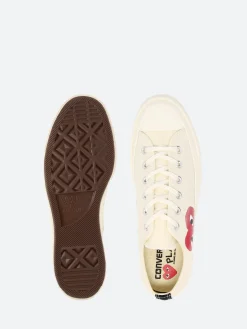 Comme des Garçons PLAY - Red Heart Chuck 70 Low Top in White