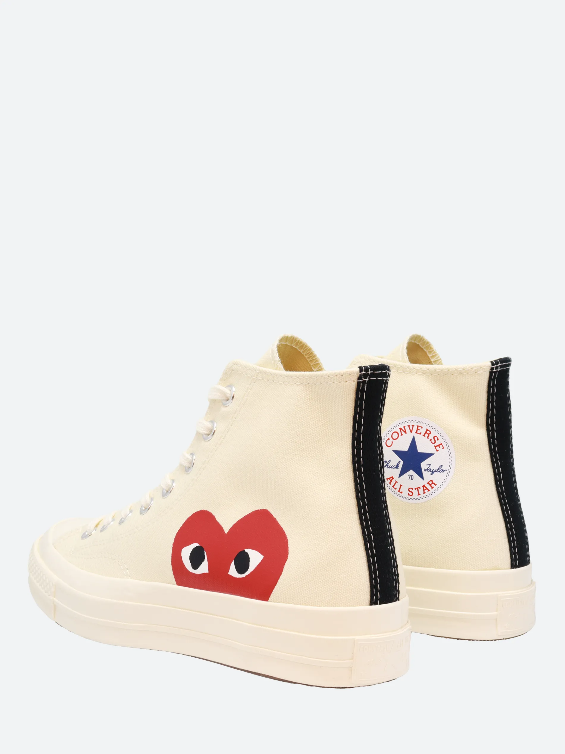 Comme des Garçons PLAY - Red Heart Chuck 70 High Top in White