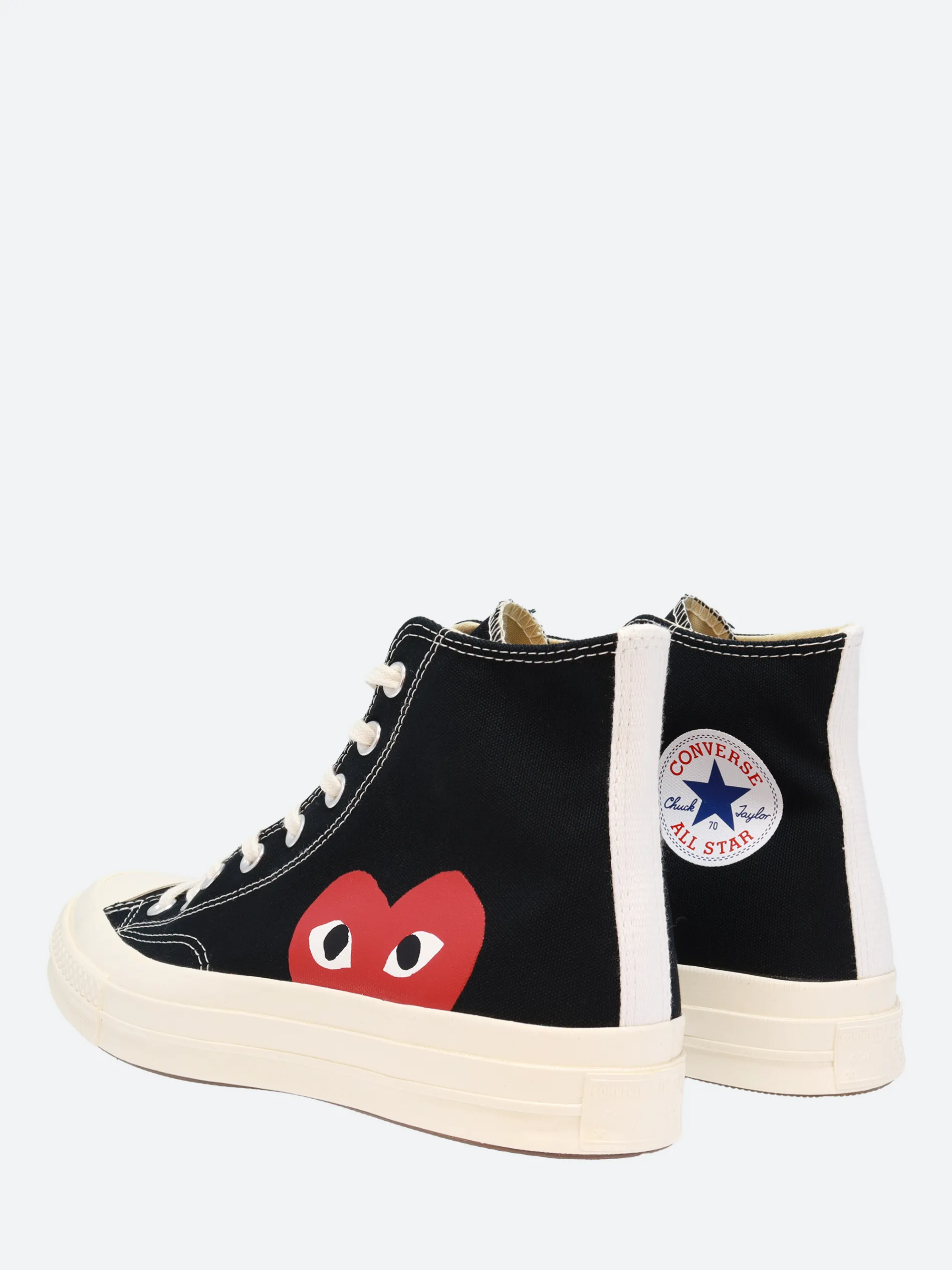 Comme des Garçons PLAY - Red Heart Chuck 70 High Top in Black