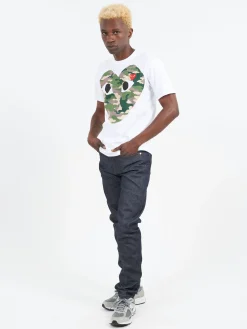 Comme des Garçons PLAY - T242 Camo Heart in White