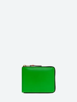 Comme des Garçons WALLET - SA2100SF Super Fluo Wallet in Green