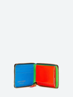 Comme des Garçons WALLET - SA2100SF Super Fluo Wallet in Green