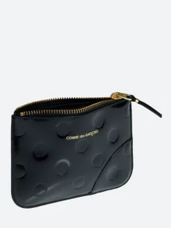 Comme des Garçons WALLET - SA8100NE Polka Dot Embossed Wallet in Black