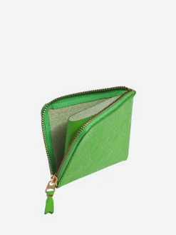 Comme des Garçons WALLET - SA310EA Classic Leather Embossed A Wallet in Green