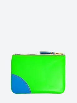 Comme des Garçons WALLET - SA8100SF Super Fluo Wallet in Green/Orange