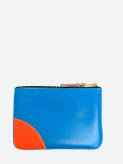 Comme des Garçons WALLET - SA8100SF Super Fluo Wallet in Blue/Green
