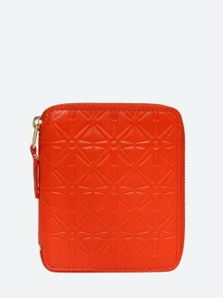 Comme des Garçons WALLET - SA210EA Classic Leather Embossed A Wallet in Orange