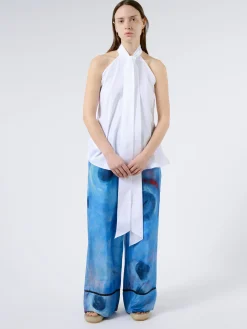 Cotton Poplin Top With Sash