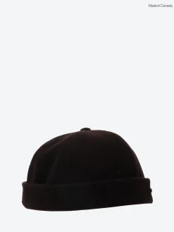 Crown Cap - Melton Wool Beanie in Brown
