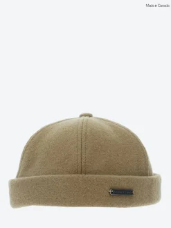 Crown Cap - Melton Wool Beanie in Camel