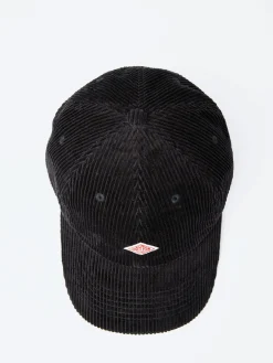 Danton - 6 Panel Corduroy Cap in Black