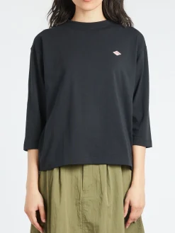 Danton - 3/4 Sleeve T-Shirt in Black