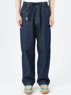 Danton - Belted Easy Pants in Indigo