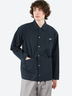 Danton - Cotton Linen Coverall Shirt in Navy
