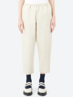 Danton - Cotton Linen Twill Easy Pants in Ecru