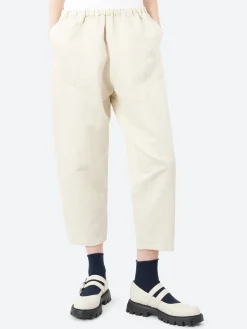 Danton - Cotton Linen Twill Easy Pants in Ecru