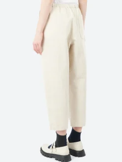 Danton - Cotton Linen Twill Easy Pants in Ecru