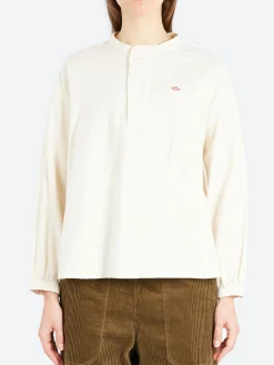 Danton - Henley Neck Pullover Shirt in Ivory