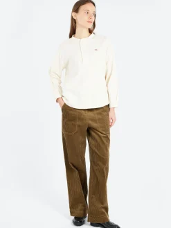 Danton - Henley Neck Pullover Shirt in Ivory