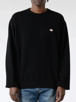 Danton - Lambswool Crew Neck Knit Pullover in Black