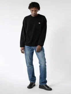 Danton - Lambswool Crew Neck Knit Pullover in Black