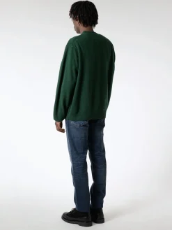 Danton - Lambswool V-Neck Cardigan in Green