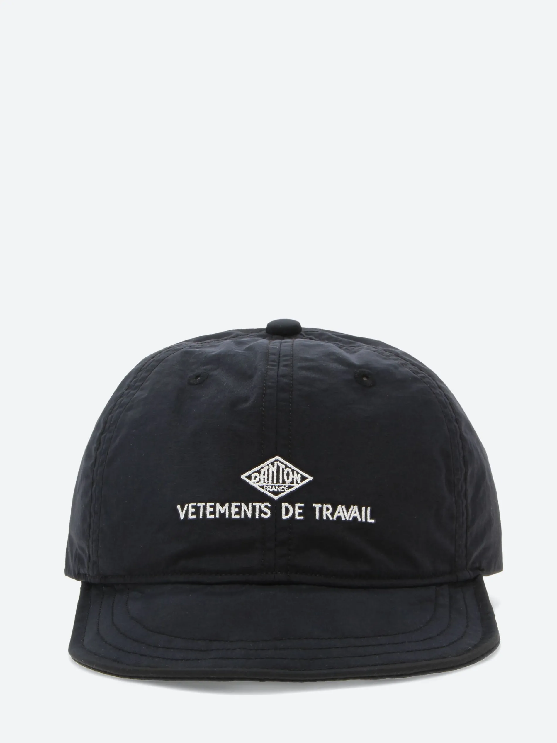 Danton - Nylon Taffeta 6 Panel Cap in Black