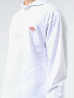 Danton - Round Collar Shirt in White
