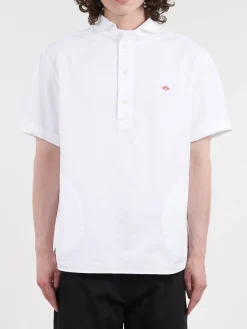 Danton - Round Collar Shirt in White