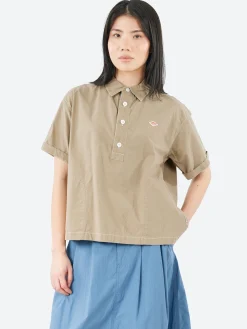 Danton - Short Sleeve Pullover Work Shirt in Greige