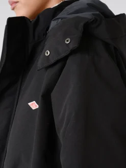 Danton - Women's Down Hooded Zip Jacket in Black