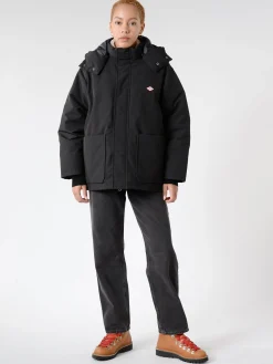 Danton - Women's Down Hooded Zip Jacket in Black