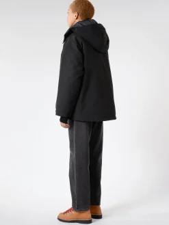 Danton - Women's Down Hooded Zip Jacket in Black