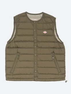 Danton - Women's Inner Down Crewneck Vest in Olive