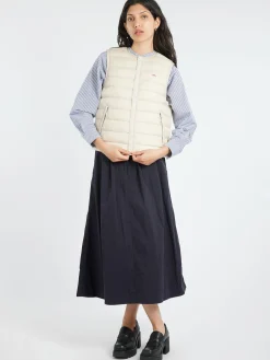 Danton - Women's Inner Down Crewneck Vest in Oyster White