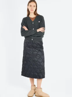 Danton - Women's Lambswool V-Neck Knit Cardigan in Carbon